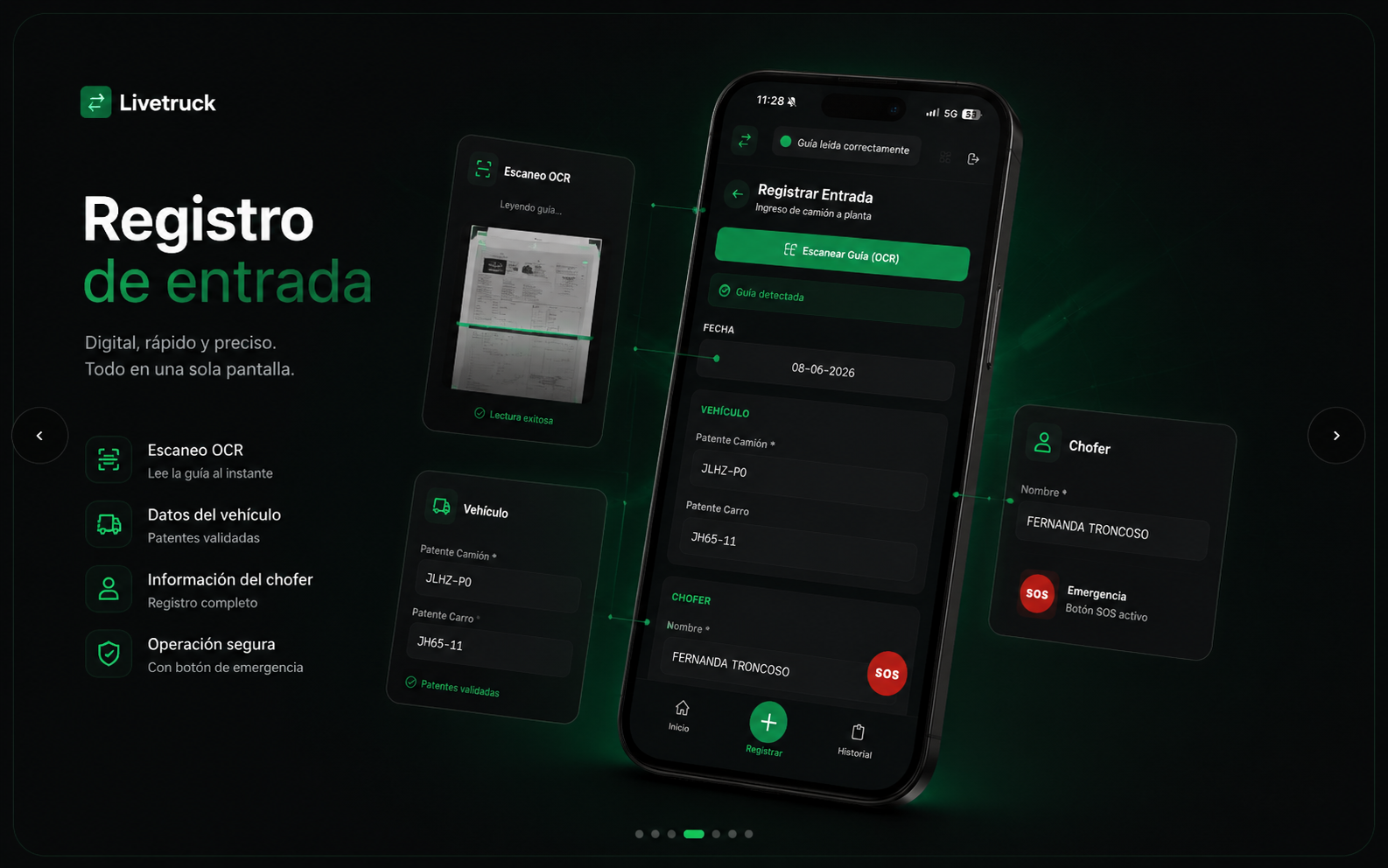M&oacute;dulo de control de camiones Livetruck