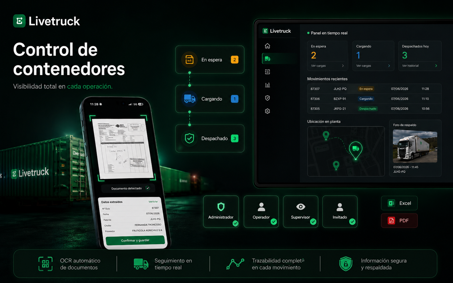 Control de accesos con escaneo inteligente Livetruck